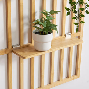 Vägghylla Røst 120x80x13cm Bambus [en.casa]