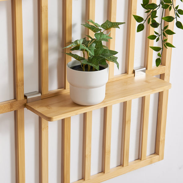 Vägghylla Røst 120x80x13cm Bambus [en.casa]