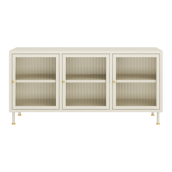 Tv-bord Lindau 120x40x59 cm creme [en.casa]