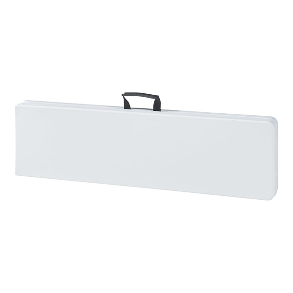 Hopfällbar bänk Ljusnarsberg 180x25x43 cm vit [en.casa]