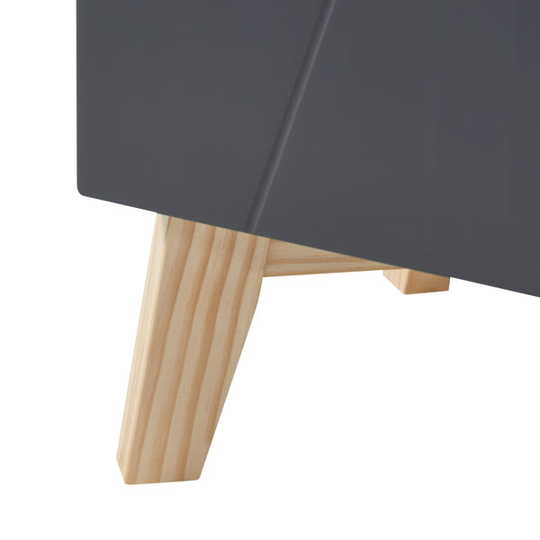 Högskåp Overath 160x30x30cm Grå [en.casa]