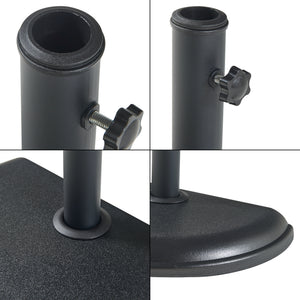 Parasollstativ Bisenti betong 45x29x45 cm svart 10 kg [casa.pro]
