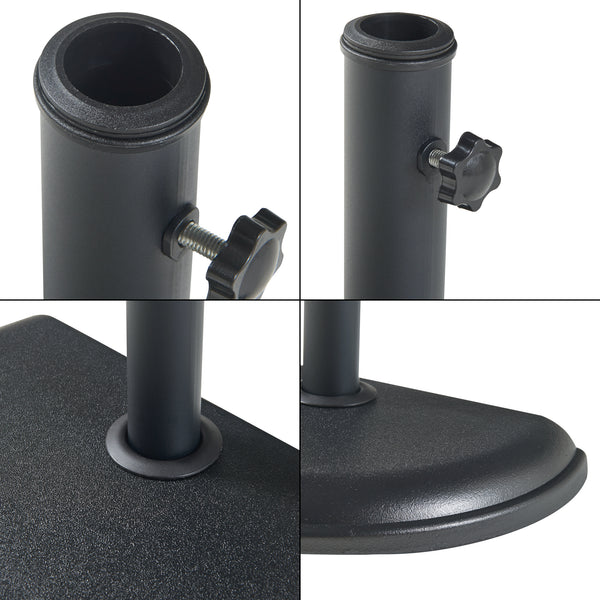 Parasollstativ Bisenti betong 45x29x45 cm svart 10 kg [casa.pro]