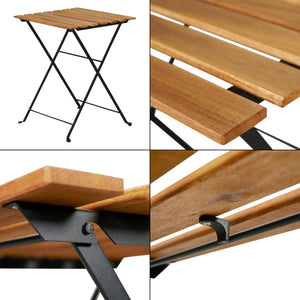 Caféset Bovino bord och 2 stolar akacia [casa.pro] 