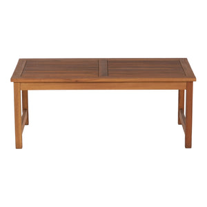 Trädgårdsset Cannole av bord, soffa och 2 stolar akacia beige [casa.pro]