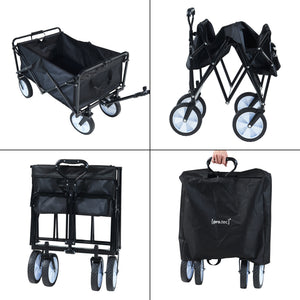 Bollerwagen Stenlille 84x55 cm max. 80kg Svart [pro.tec]
