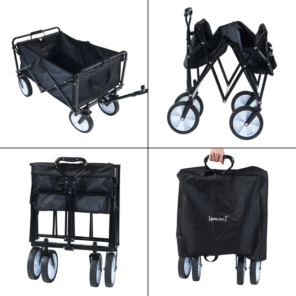 Bollerwagen Stenlille 84x55 cm max. 80kg Svart [pro.tec]