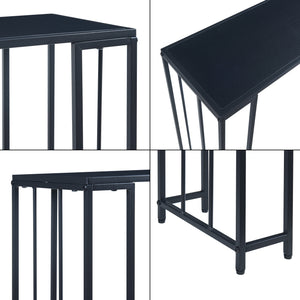 Konsolbord Ørsta 2-pack Svart [en.casa]