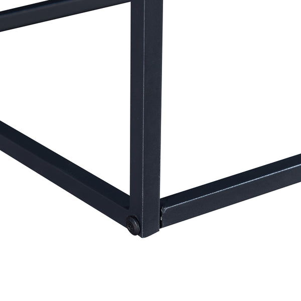 Fristående hylla Råde Metall 180x100x35 cm Svart [en.casa]