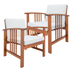 Trädgårdsset Brissogne akacia beige [en.casa]