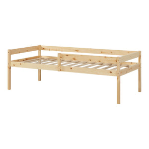 Dubbel barnsäng Sonkajärvi med madrass 90x200cm Natur [en.casa]