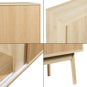 Tv-bänk Landskrona 115x40x48 cm ekfärg [en.casa] 