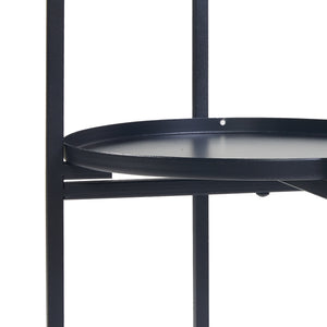 Växtställ Tuusula 3-pack Metall Svart [en.casa]