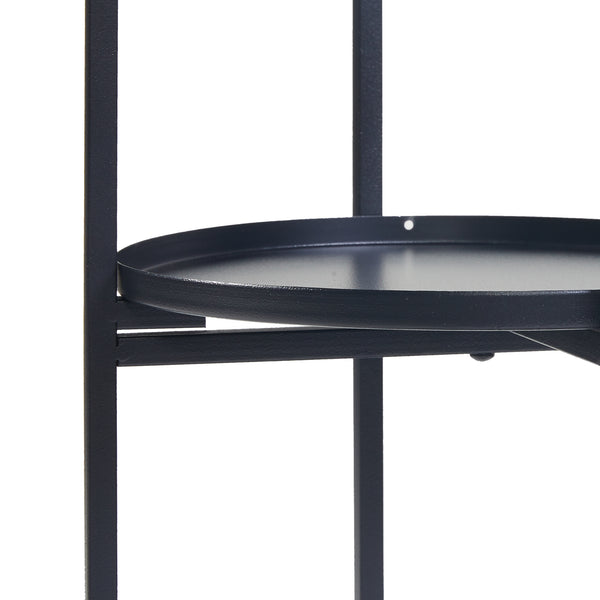 Växtställ Tuusula 3-pack Metall Svart [en.casa]