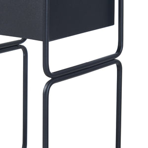 Växtställ Sveio 2-pack Metall Svart [en.casa]