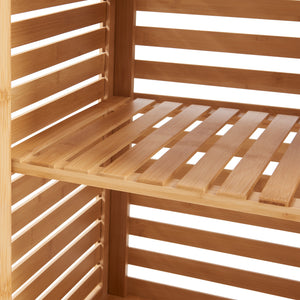Högskåp Boksereys 180x35x35 cm Bambus [en.casa]
