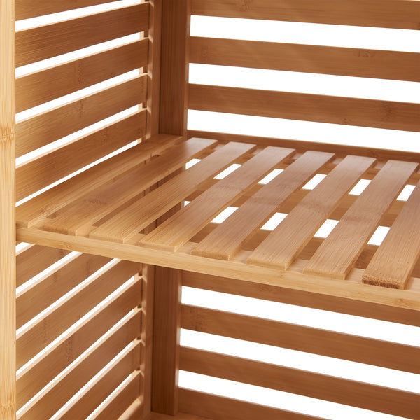 Högskåp Boksereys 180x35x35 cm Bambus [en.casa]