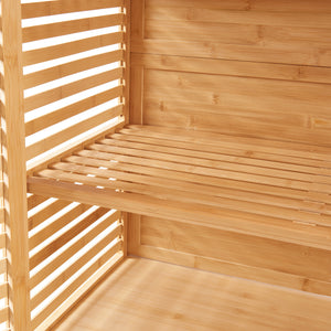 Badrumsskåp Raurgela 180x80x40 cm Bambus [en.casa]