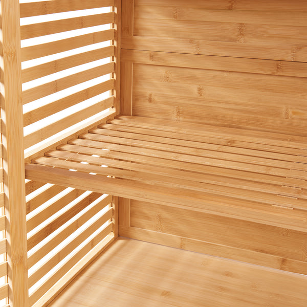 Badrumsskåp Raurgela 180x80x40 cm Bambus [en.casa]