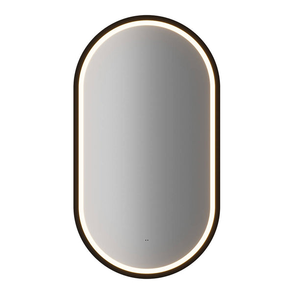 Tvättställ Skelbolu 50x57x39 cm LED-spegel Eklook [en.casa]