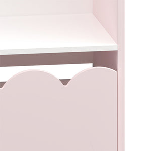 Barnhylla Vestnes 114x91x30 cm Cotton Candy/Vit [en.casa]