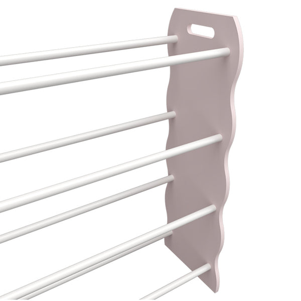 Barnhylla Vestnes med 12 förvaringslådor 78x86x27 cm Cotton Candy/Vit [en.casa]