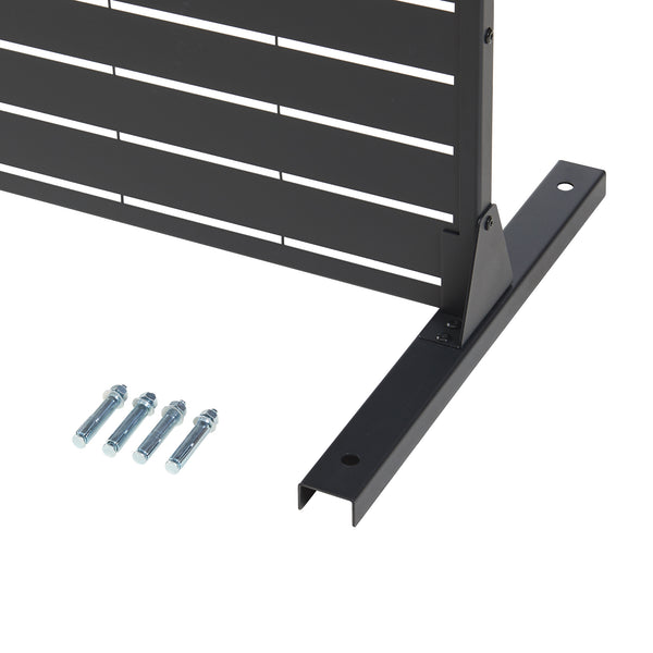 Inomhusavskiljare Trolu Stål 200x100x50 cm Svart [casa.pro]