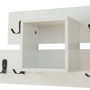 Vägggarderob Vänd med förvaringsfack 32x60x14 cm Vit [en.casa]