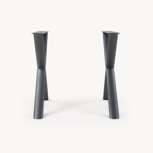 Bordstativ Klixjö 2-pack Stål 72x70x10 cm Svart [en.casa]