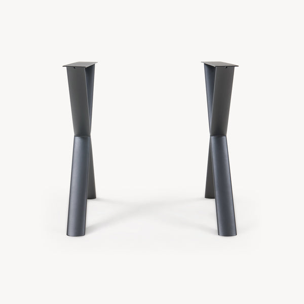 Bordstativ Klixjö 2-pack Stål 72x70x10 cm Svart [en.casa]