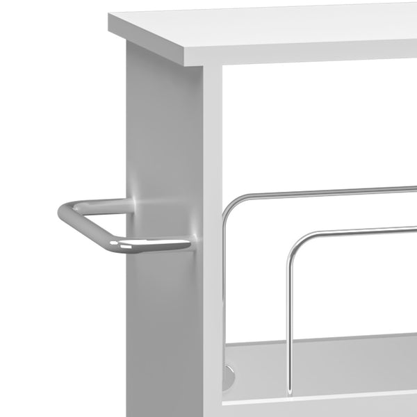 Rullvagn Katra 67x40x20 cm Vit [en.casa]