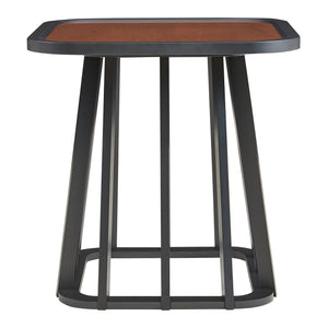 Sidobord Burgess 51x51x51 cm bambu valnötsfärg [en.casa]