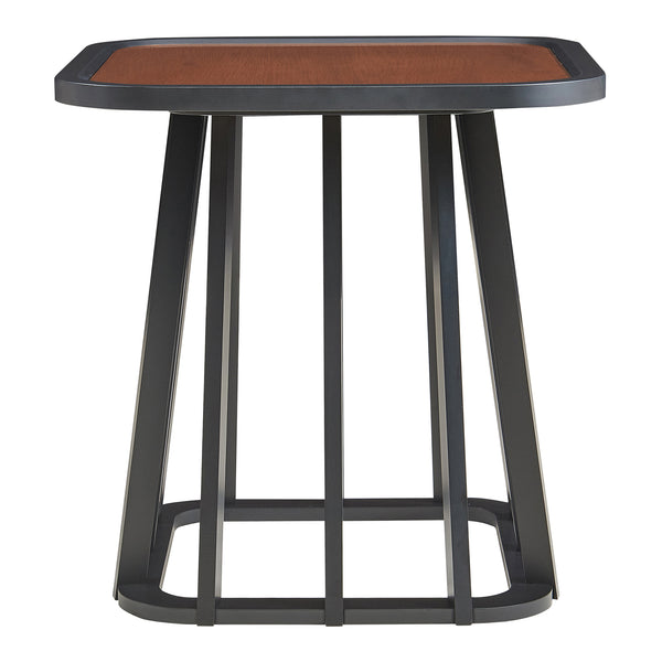 Sidobord Burgess 51x51x51 cm bambu valnötsfärg [en.casa]