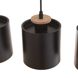 Taklampa Posdand 130x90x14 cm Trä/Svart [lux.pro]