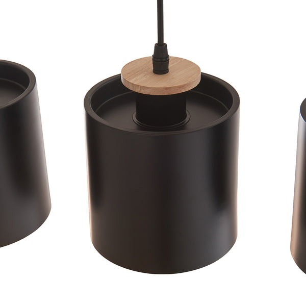 Taklampa Posdand 130x90x14 cm Trä/Svart [lux.pro]