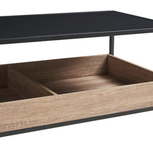Soffbord Belana 100x48x39 cm Svart/Eklook [en.casa]