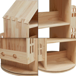 Roterbart barnhylla Sanköre 122x64x43 cm furu natur [en.casa]