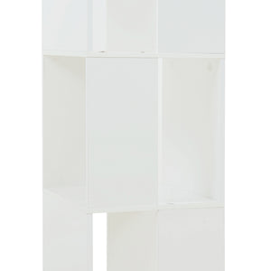 Roterbart bokhylla Fjelmarirg 109x34x34 cm Vit [en.casa]