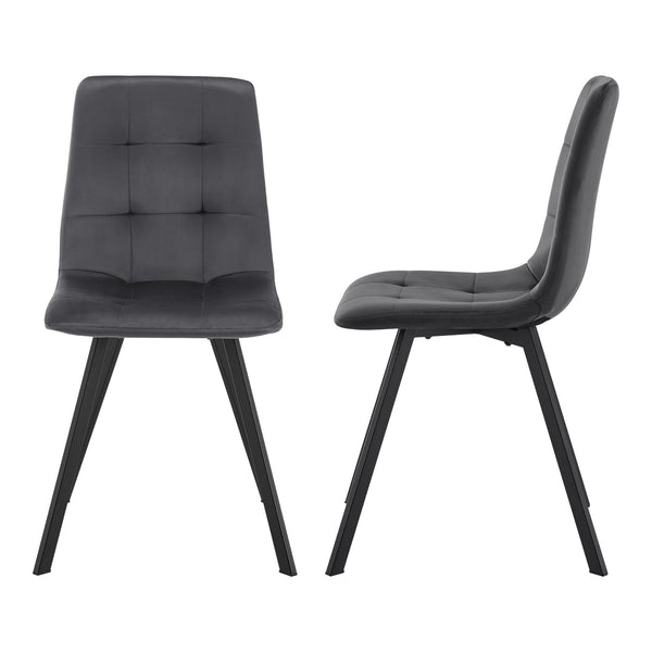 Essgrupp Fitjar 5 delar Betonglook/Mörkgrå [en.casa]
