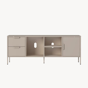 TV-bänk Kliri Stål 150x35x58 cm Kamelfärgad [en.casa]