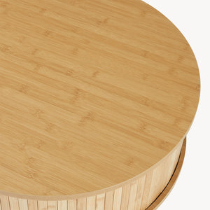 Nattduksbord Nordkapp 45x60 cm Bambus [en.casa]