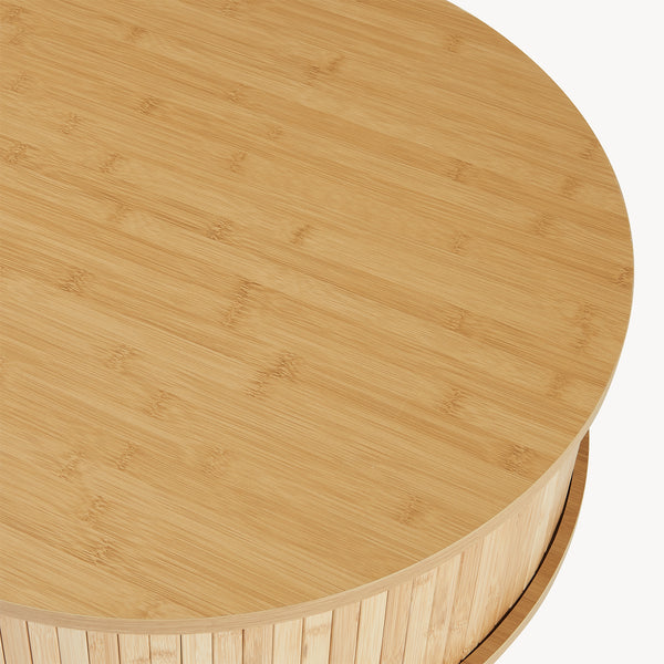 Nattduksbord Nordkapp 45x60 cm Bambus [en.casa]