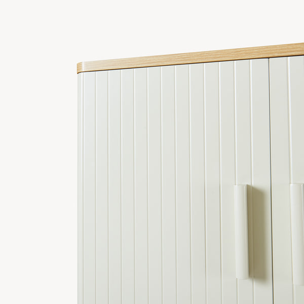Toalettsskåp Ferrersp 160x63x20 cm Eklook/Sandfärgad [en.casa]