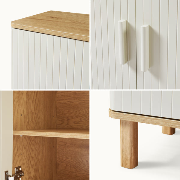 Tvättställsskåp Ferrersp 80x60x35 cm Eklook/Sandfärgad [en.casa]