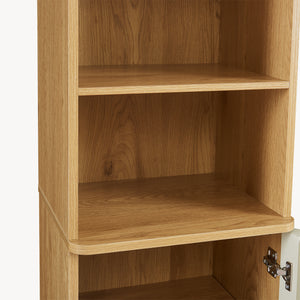 Högskåp Ferrersp 160x42x35 cm Eklook/Sandfärgad [en.casa]