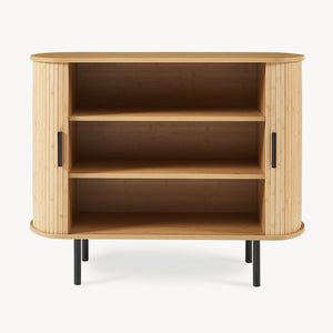 Sidobord Tvedestrand 100x40x80 cm Natur/Svart [en.casa]