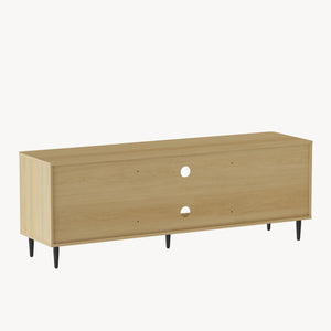 TV-bänk Lukhomso 152x40x54 cm Eklook/Rattanlook [en.casa]