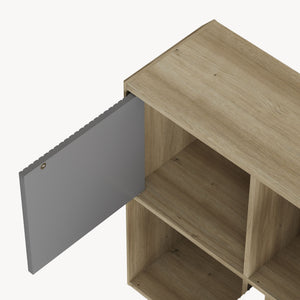 Sideboard Trömi 75x120x30 cm Eklook/Grå [en.casa]