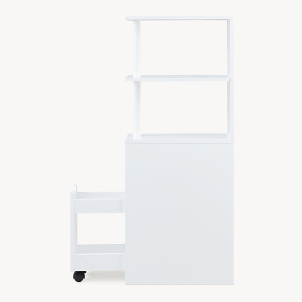 Nischhylla med utdragsrull Fadeskimma 113x19x45 cm Vit [en.casa]