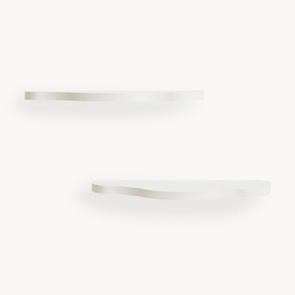 Barnväggshylleset 2-delar Sirlstalo 57x19x3 cm Vit [en.casa]
